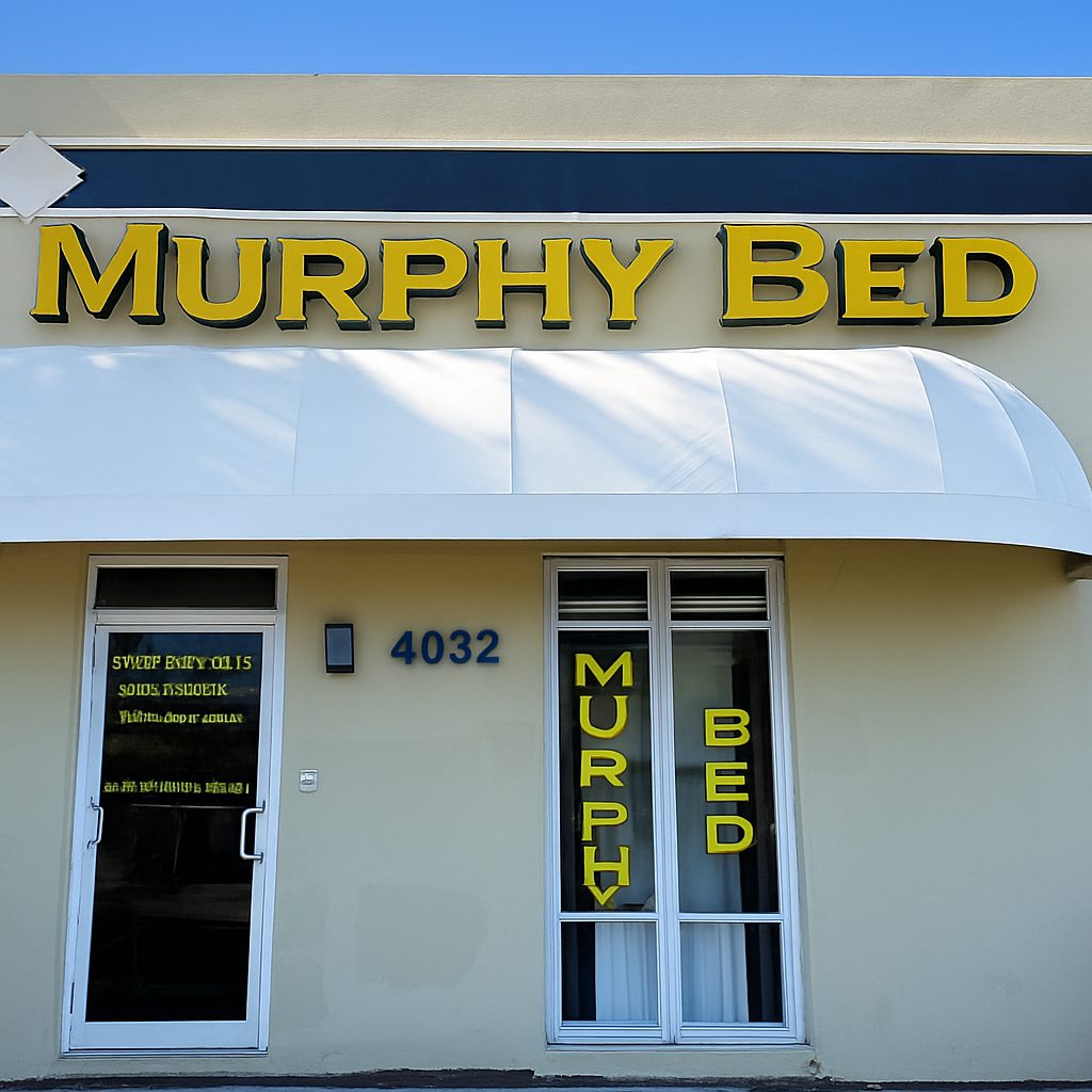 Murphy Bed Sales & Service showroom in Hollywood Florida displaying custom Murphy beds and cabinetry.