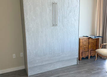 Concrete flow texture murphy bed