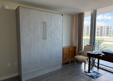 Concrete flow texture murphy bed
